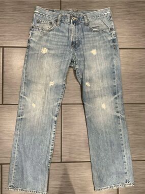 Old Navy Men’s Light Blue Low-Rise Straight Jeans Size 32x30